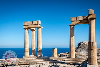 Columns of the Ancient Lindos, Rhodes