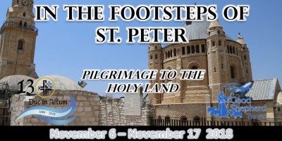 12 Days In The Footsteps of St. Peter - November 6 - 17, 2018 from Minneapolis/St. Paul with Church of St. Peter