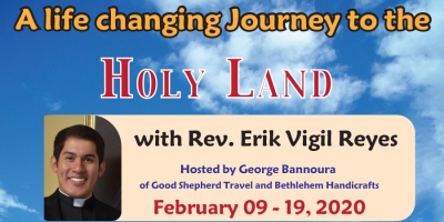 11 Days to the Holy Land from Denver, CO - February 09 - 19, 2020 - Rev. Erik Vigil Reyes